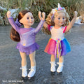 figure skating outfit for 18 inch dolls like Maplelea, American Girl, our Generation, My Life As.