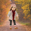 Maplelea 18" doll with Northern Spirit outfit cardigan and moccasins