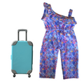 weekend away set romper with included suitcase