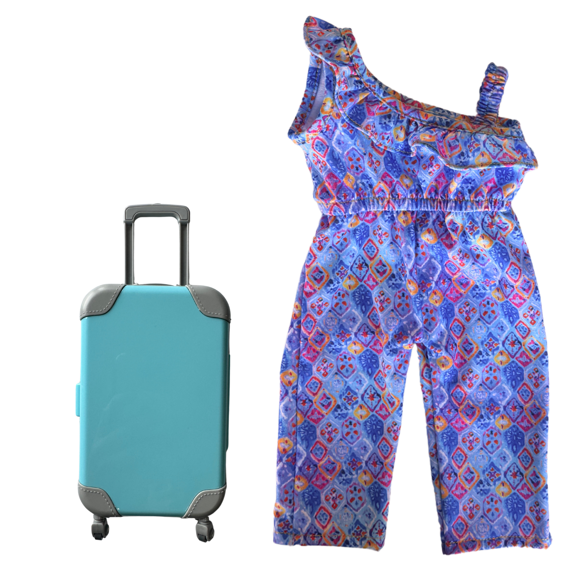 weekend away set romper with included suitcase