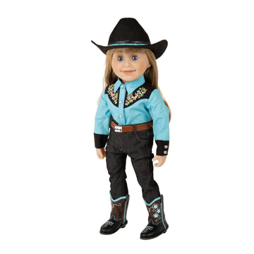classic cowgirl on an 18-inch doll