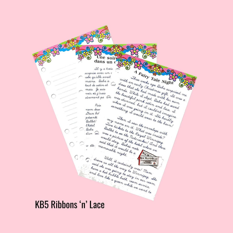 XKB5 Ribbons 'n' Lace Journal Pages