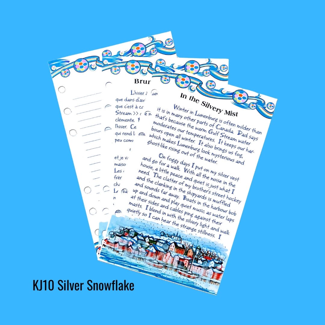 XKJ10 Silver Snowflake JOURNAL PAGES