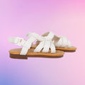 white strappy sandals for 18-inch dolls