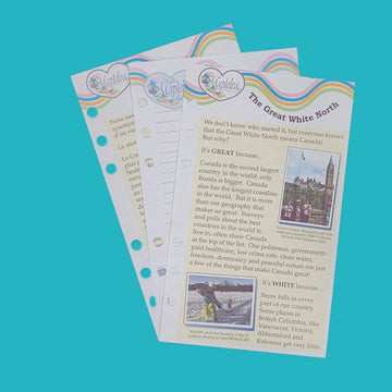 XKM181 Great White North JOURNAL PAGES