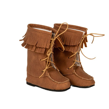 buckskin boots flat image