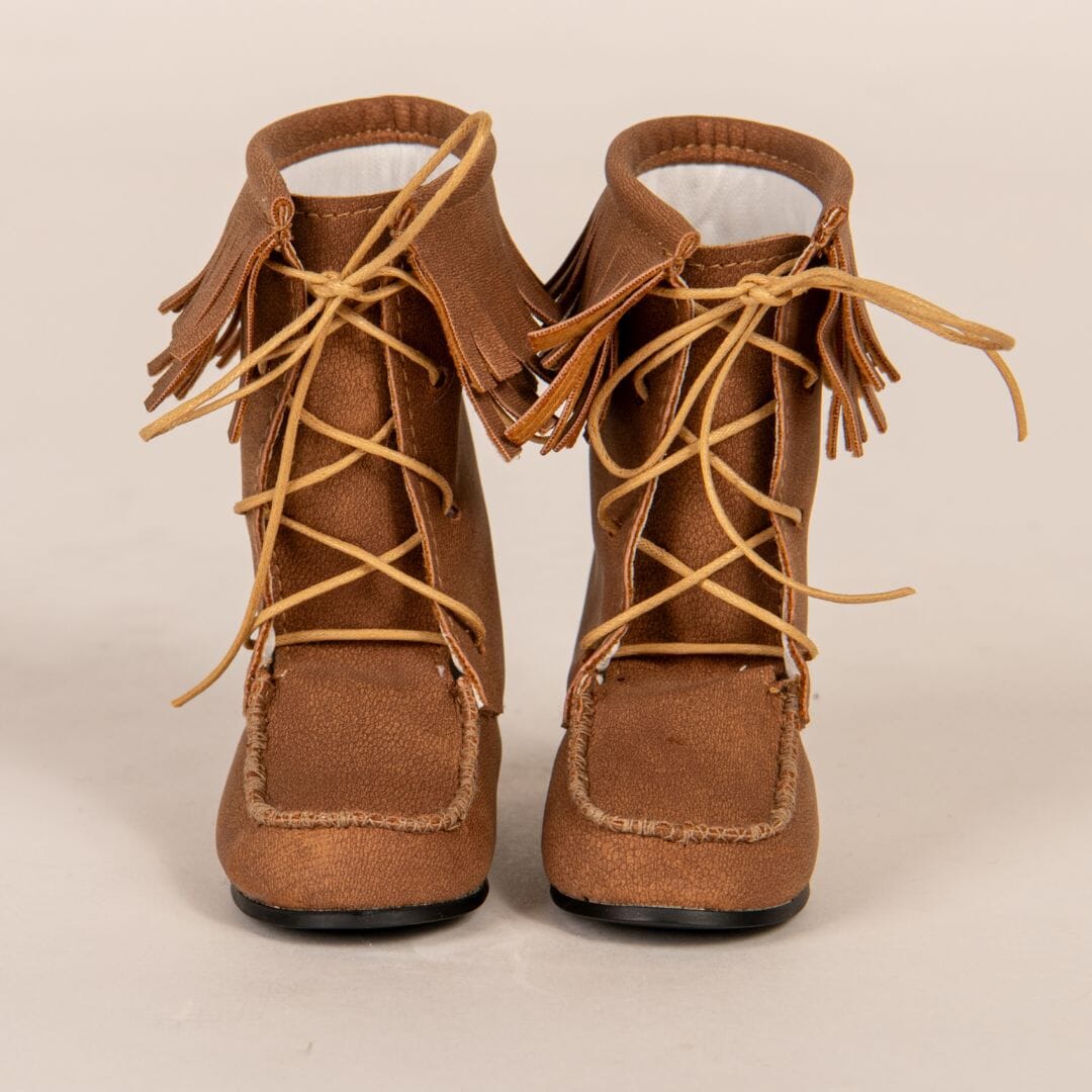 buckskin boots flat image
