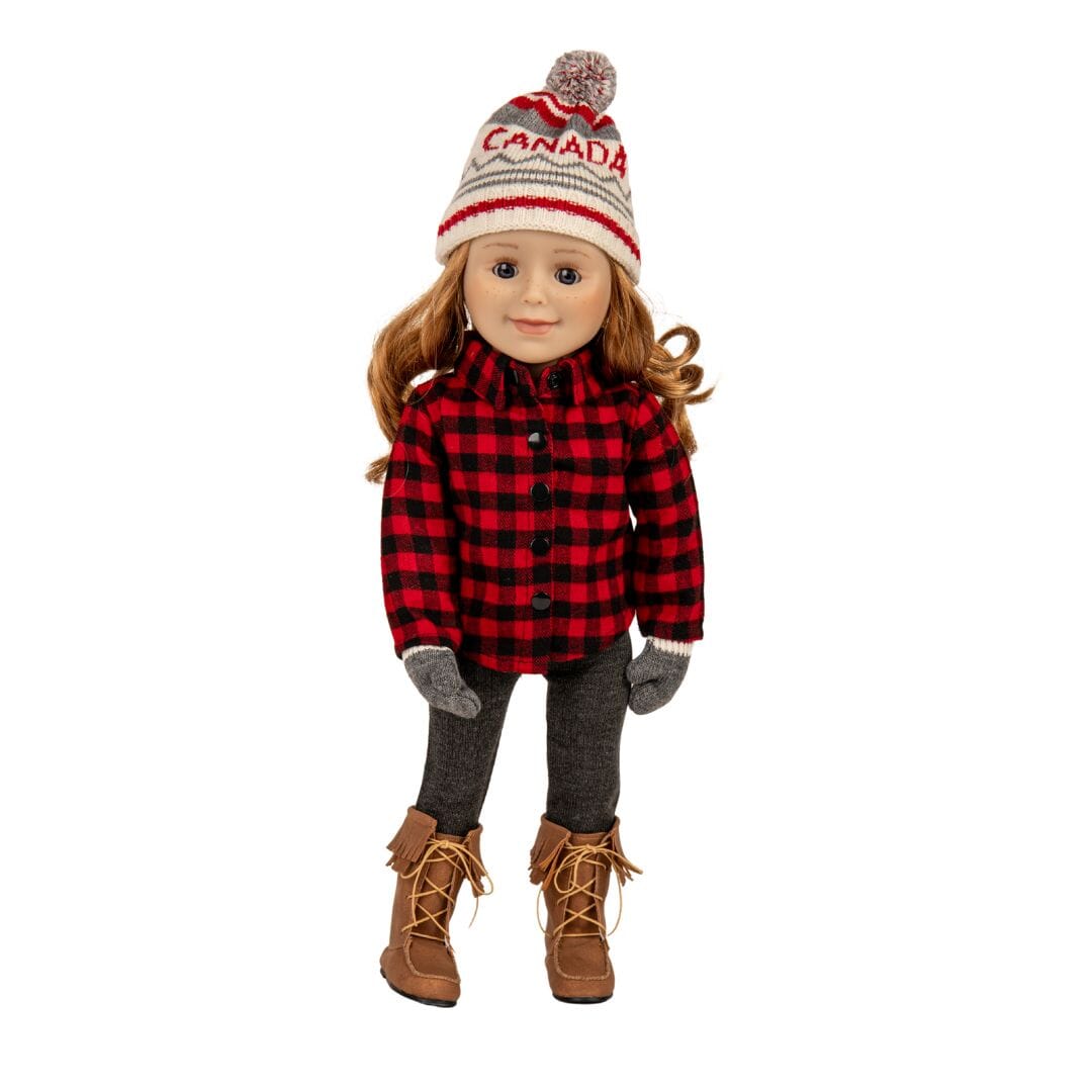 18-inch girl doll wearing buckskin boots