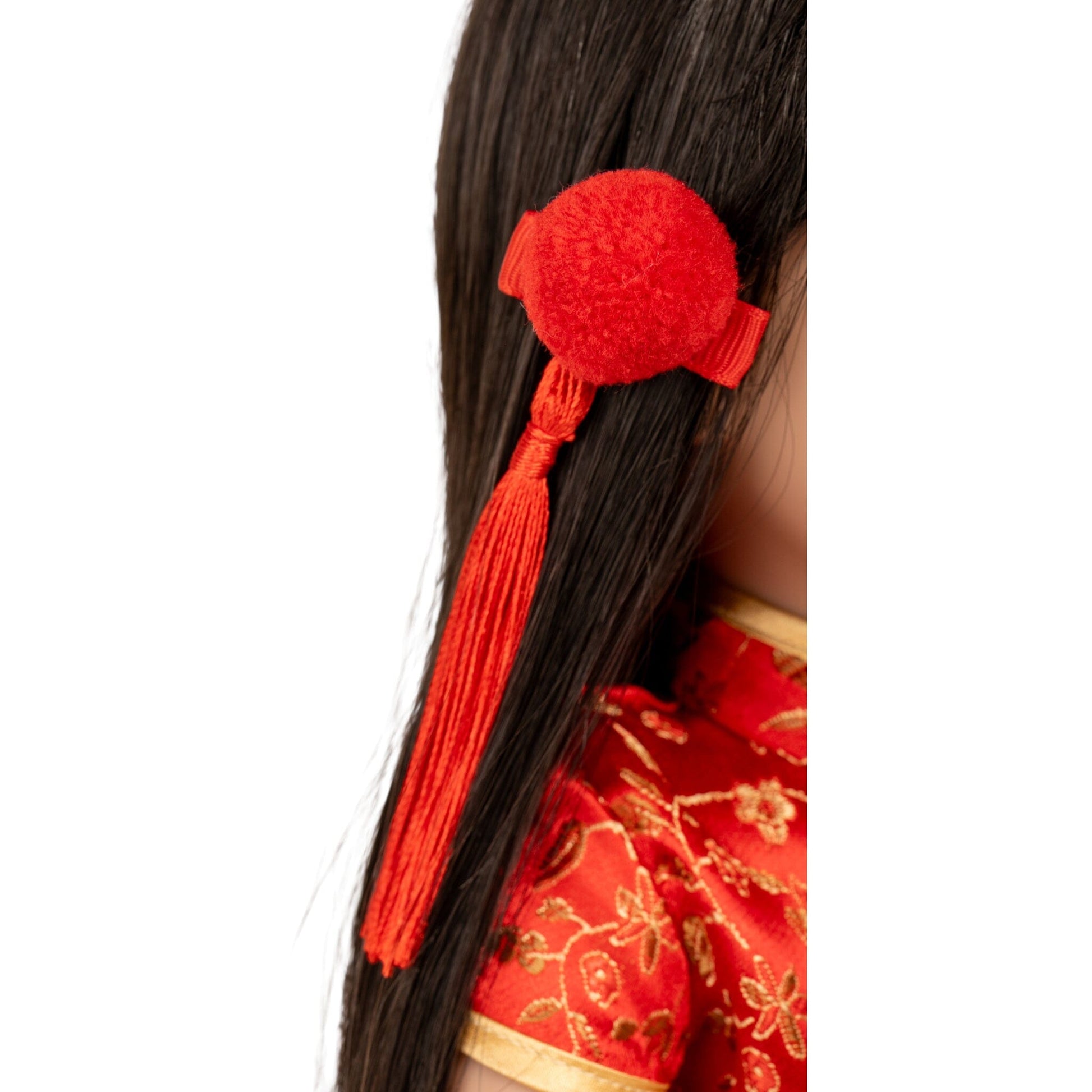 close up of lunar new year head piece