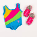 flat image of jump in the lake swimsuit set