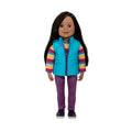 Maplelea&ME! doll with black brown hair, brown eyes, and medium dark skin