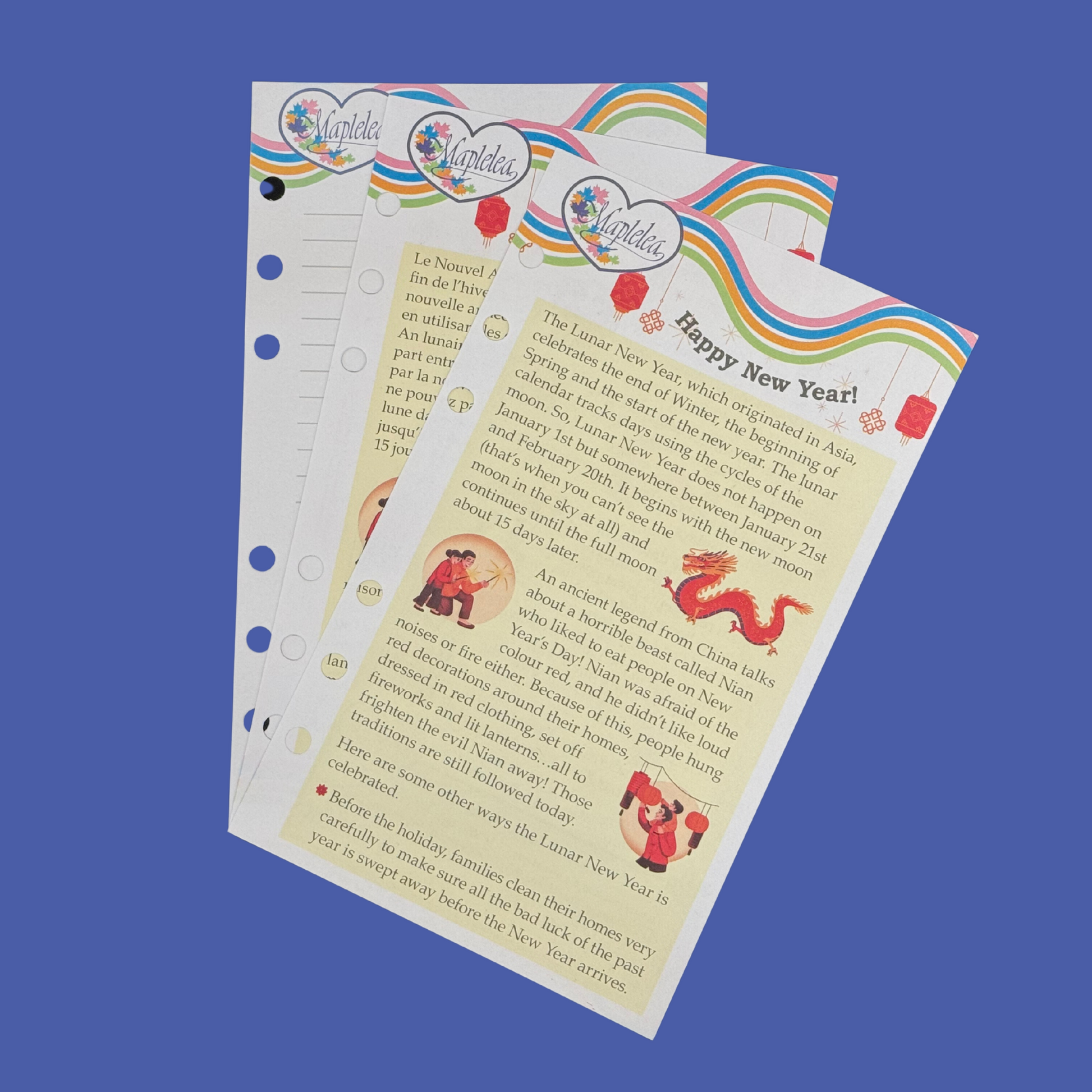lunar new year journal pages