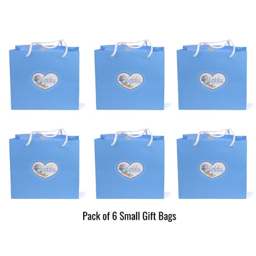 6 Maplelea Blue Gift Bags-Set of 6 Small Bags