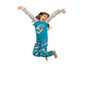 girl wearing slippery slope pajamas