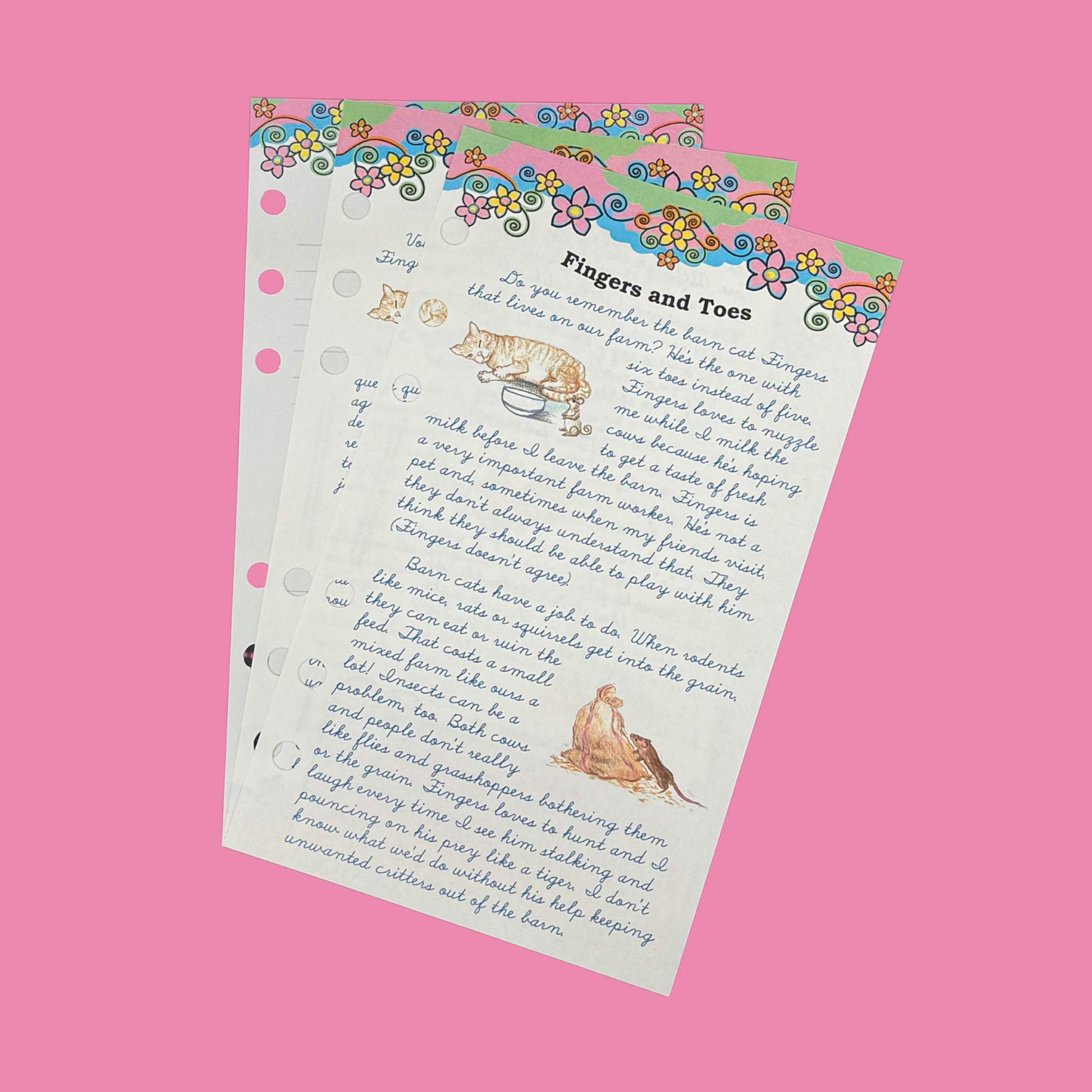 whiskers and paws journal pages