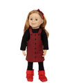 18-inch doll wearing rural roots dress set