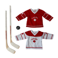 flat image of pond hockey set