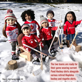 dolls dressed in hockey gear ready to play pond hockey