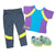 print leggings, color block t-shirt and sneakers fits all 18 inch dolls