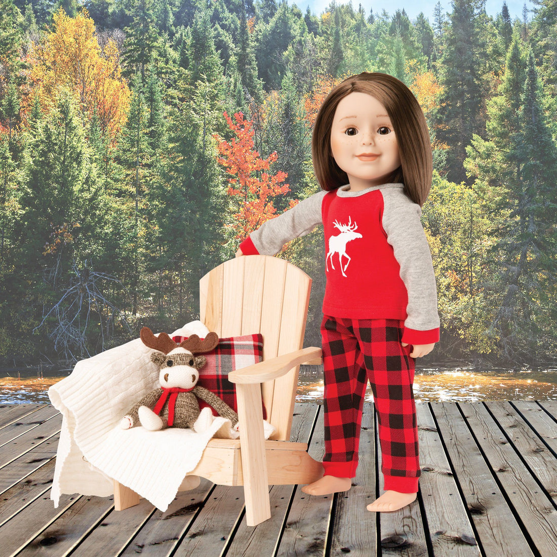 Maplelea Muskoka wood chair for 18-inch dolls Canada
