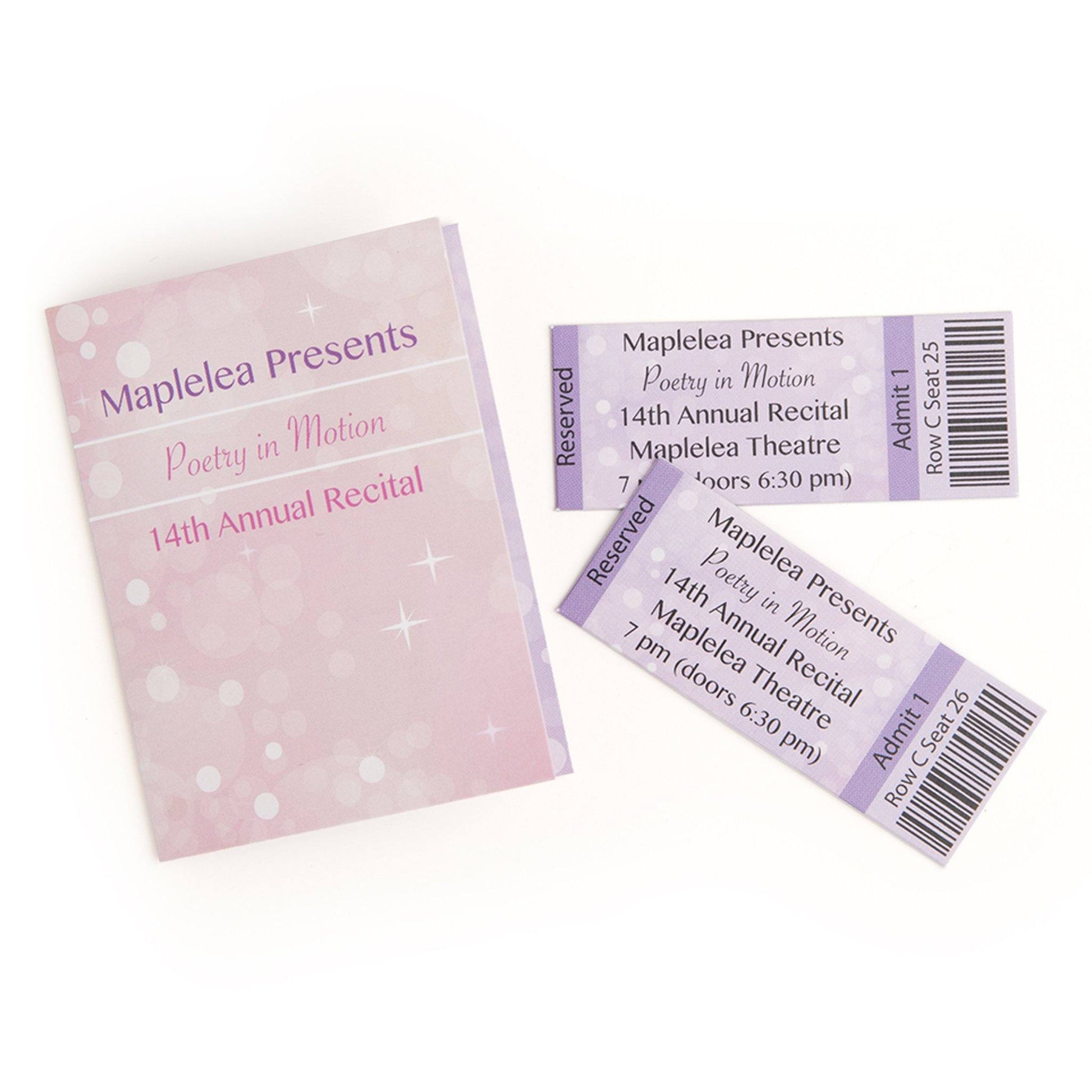 flat image of two dance tickets