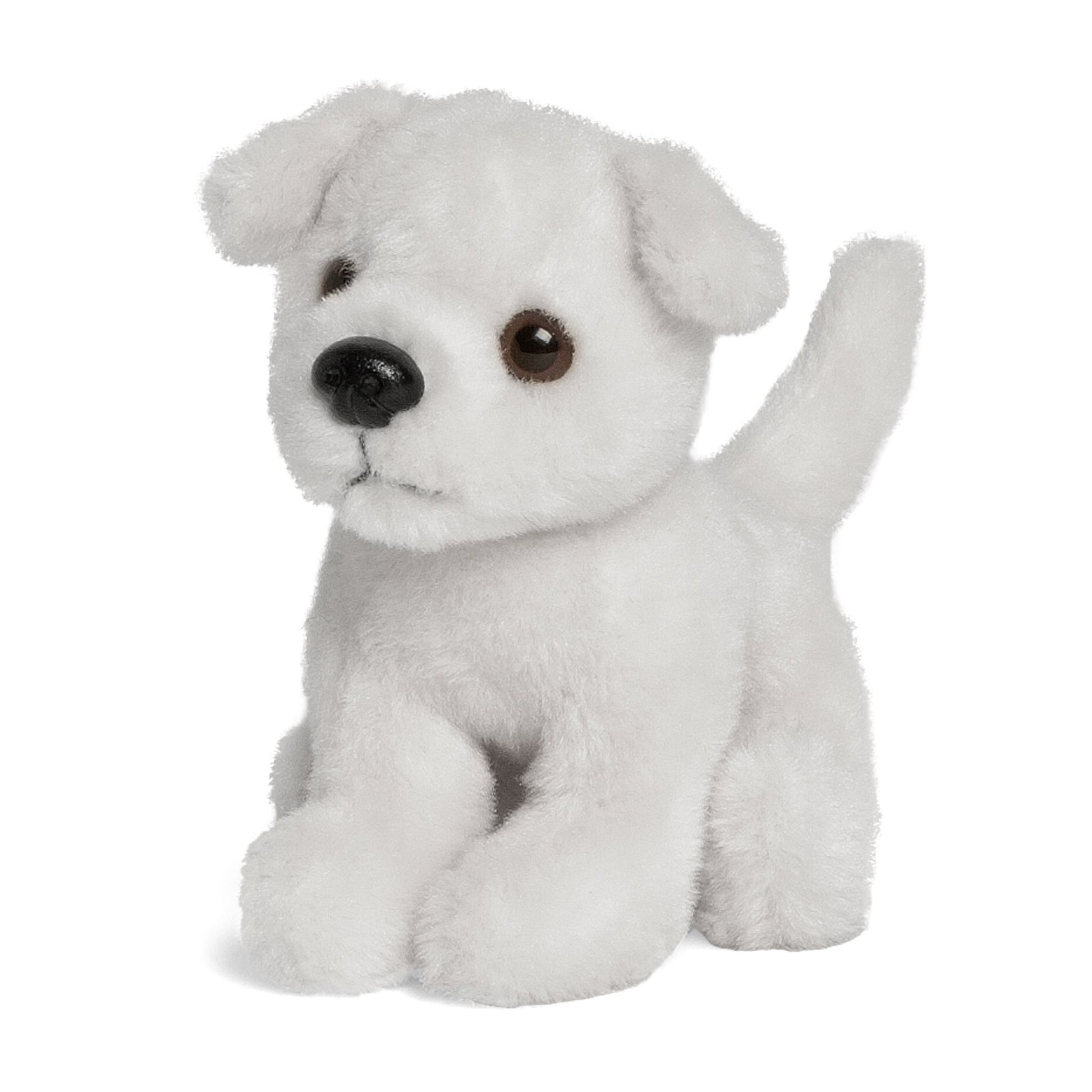 Nanuq white plush Inuit dog puppy comes with personalized collar. Great plush pet for all 18 inch dolls.