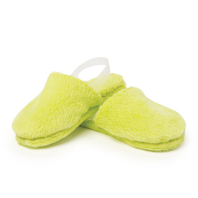Sea Otter Sleepwear bright green fuzzy slippers fit all 18 inch dolls.
