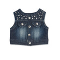 Stampede Style \denim studded vest fits all 18 inch dolls.