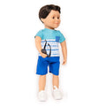 18-inch boy doll wearing black sunglasses