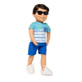 18-inch boy doll wearing black sunglasses