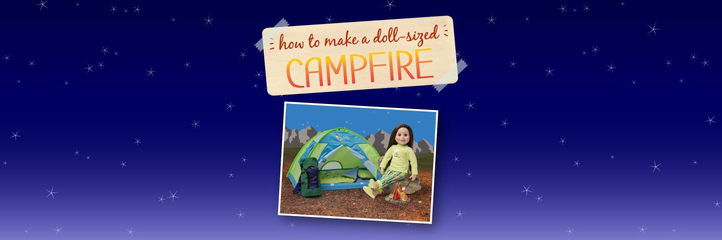 How to make a Doll-Sized Campfire, S’more and Marshmallow Stick