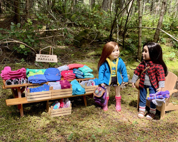 camp Maplelea gear for 18 inch dolls are ready for the campers' arrival