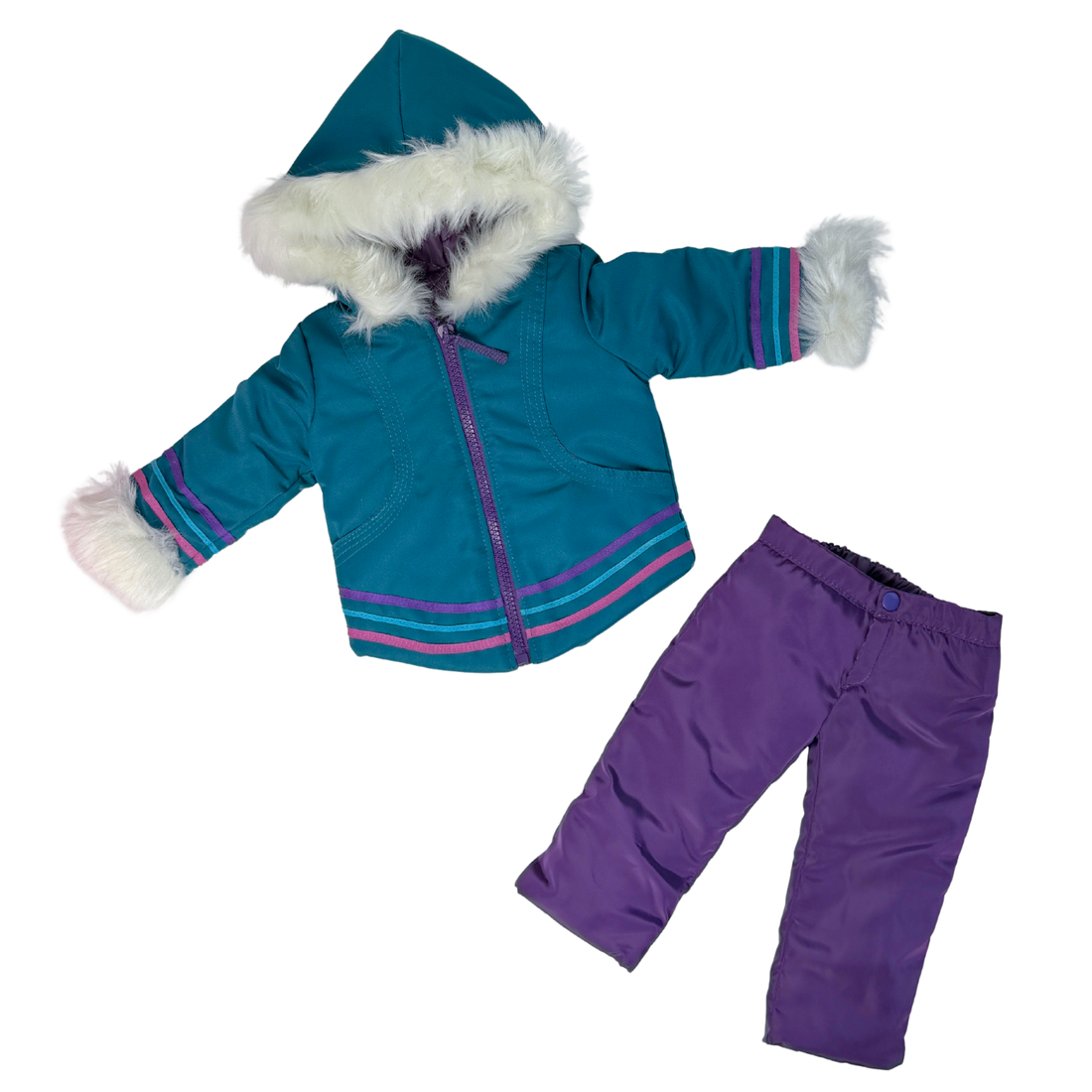 Aputi Parka of traditional Inuit design on 18 inch doll