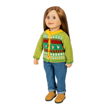 Gilet en tricot Farmstand Fresh pour poupées de 18 pouces