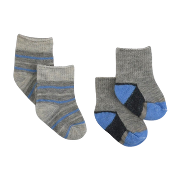 XKM213 - 2 Pairs of socks for Boys' Essentials Set - Blue and Grey