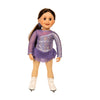 Ice Crystal Figure Skating Dress Set for 18-inch Dolls