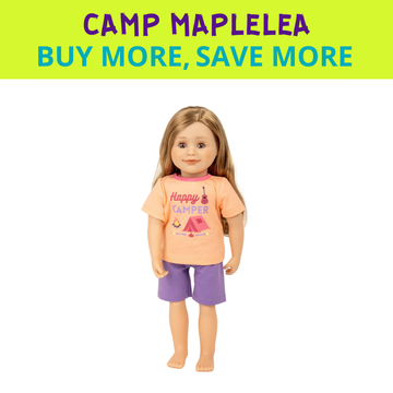 Pyjama de la campeuse joyeuse - Pyjama de Camp Maplelea pour poupées de 45 cm