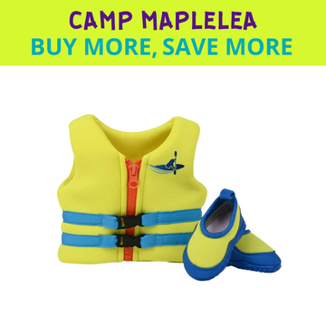 Gilet de sauvetage et chaussures aquatiques Pacific Paddler pour poupées de 45 cm
