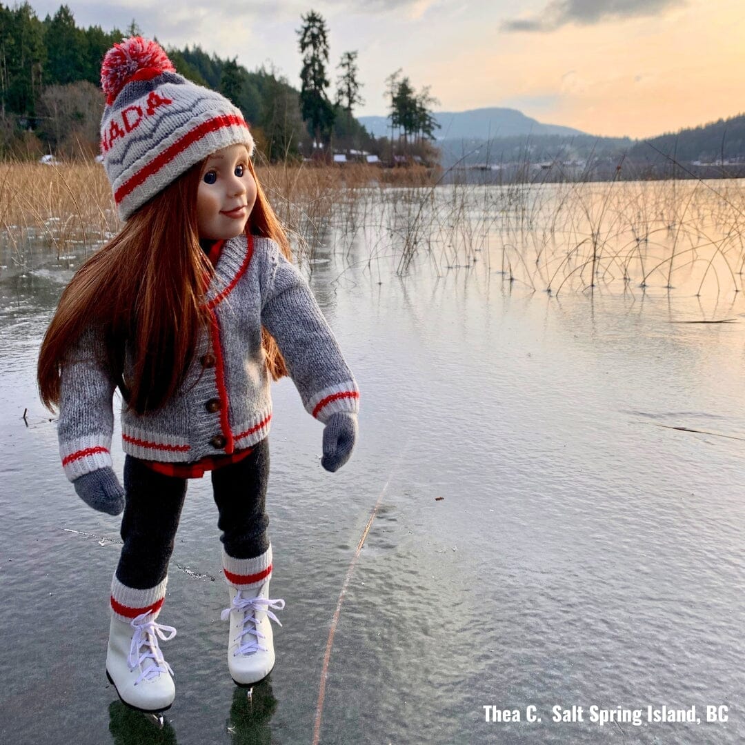 XKM96 Grey heather leggings with red & white stripe