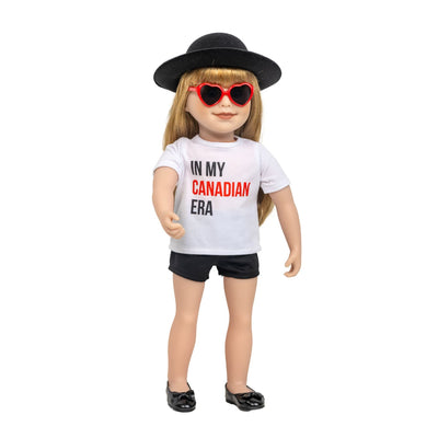 In My Canadian Era Set: Shirt & Shorts for 18-inch Doll