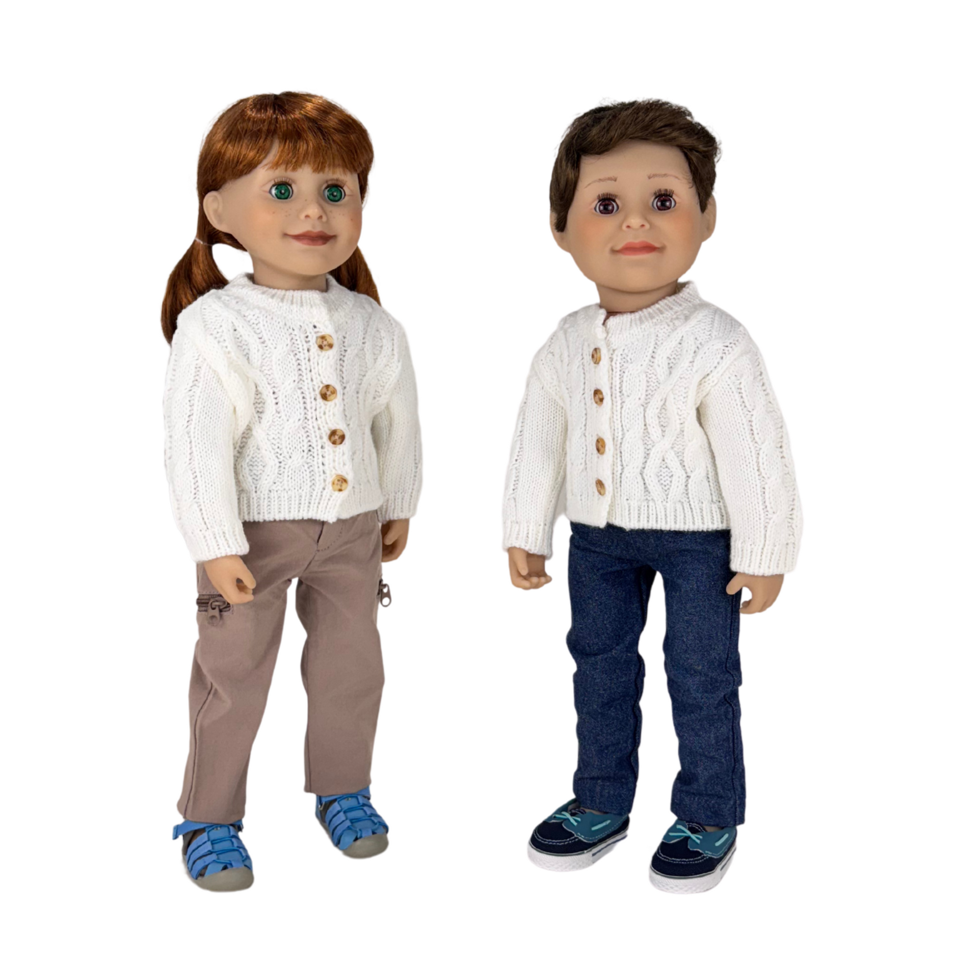 Fisherman Knit Sweater for 18-inch Dolls