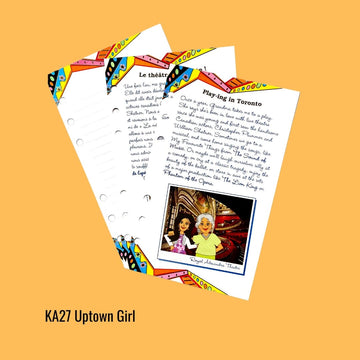 XKA27 Uptown Girl JOURNAL PAGES