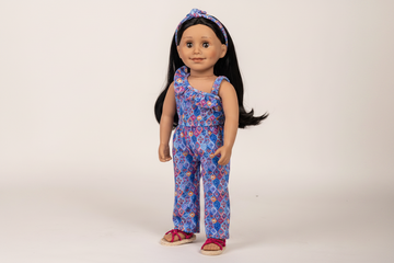 Weekend Away Jumpsuit Outfit for 18-inch Dolls