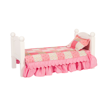 Quilted Comfort Bed Linens for 18-inch Dolls