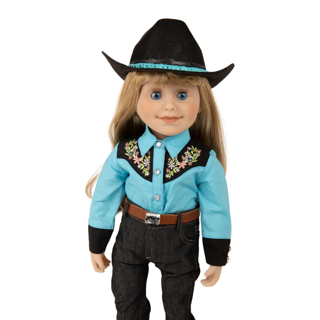 classic cowgirl on an 18-inch doll