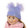 KB44-Prairie Plush Jacket Set on Maplelea 18" doll-fluffy cute lavender lilac hat with snowflake