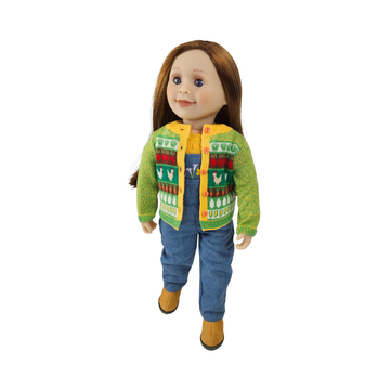 Farmstand Fresh Knit Cardigan for 18-inch Dolls