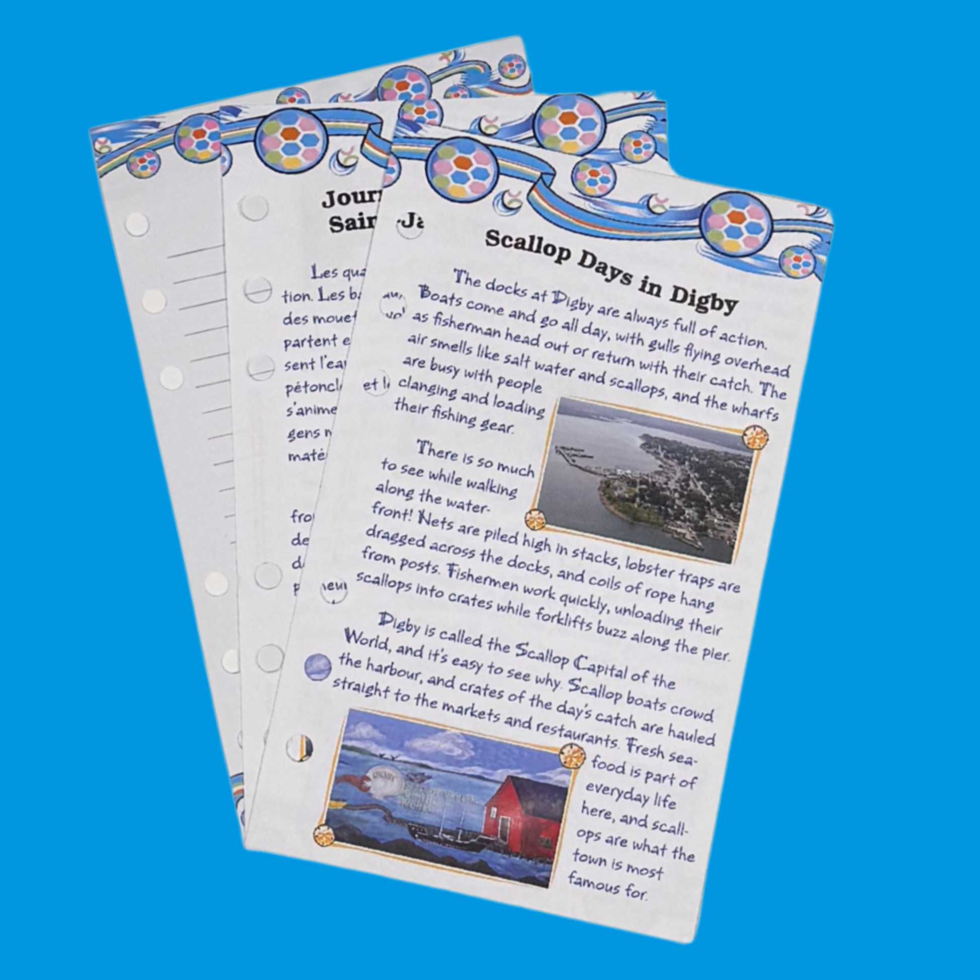 18-inch doll blue two-piece outfit journal pages.