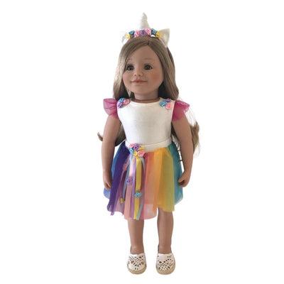 Leonie Doll, Unicorn Outfit, Sandals