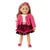 KL68 Dressy outfit ruffled jacket with hairband fancy skirt pink flowers on sparkly shoes